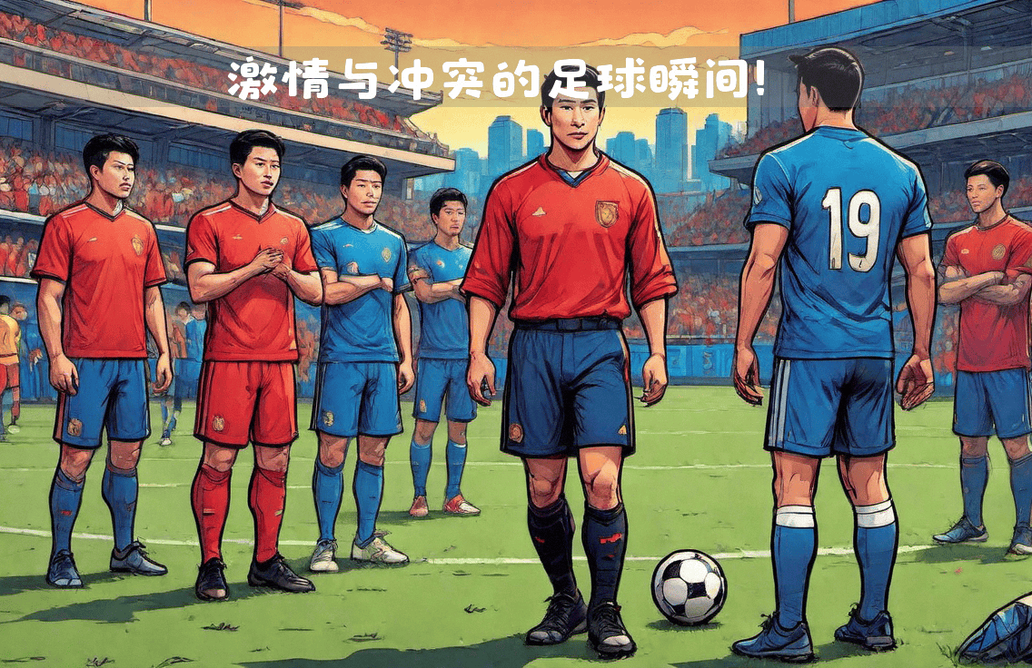 一场足球比赛中一次对法犯规导致场上情绪高涨
