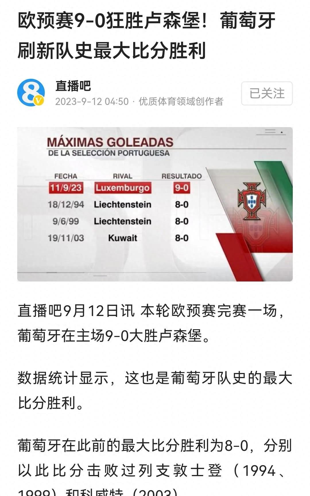 葡萄牙队大胜瑞典，欧预赛豪取连胜