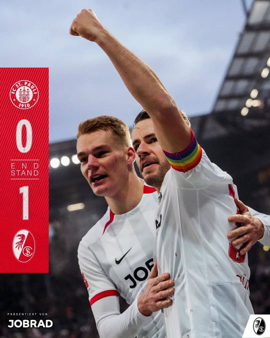 包含弗赖堡队取得重要胜利迈向联赛冠军的词条